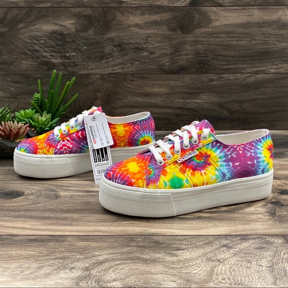 NEW Superga 2790 Colorful Tie Dye Platform Sneaker - Picture 4 of 9